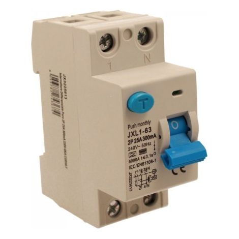 ETTROIT Interruttore Differenziale Puro 2P 25A 300mA 220V-6KA Curva F - JX3225613