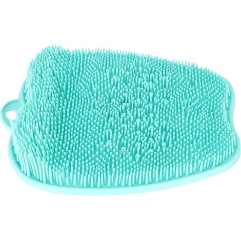 Tapis gommant doux en silicone pour pieds, nettoyant profond avec ventouse, favorise la circulation sanguine, couleur vert (1/5)