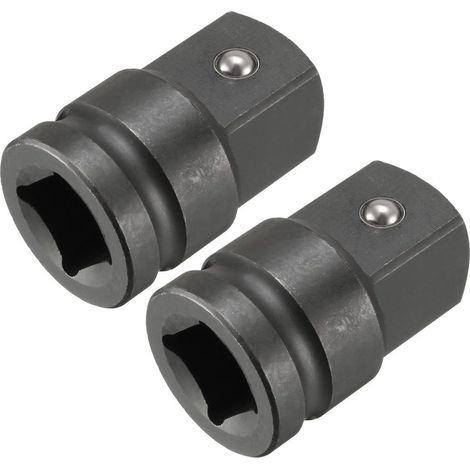 Lot de 2 adaptateurs de douille à choc 3/4" (femelle) vers 2,5 cm (mâle) pour clés à choc pneumatiques, visseuse à percussion, clé dynamométrique, perceuse électrique, barres de disjoncteur, (1/5)