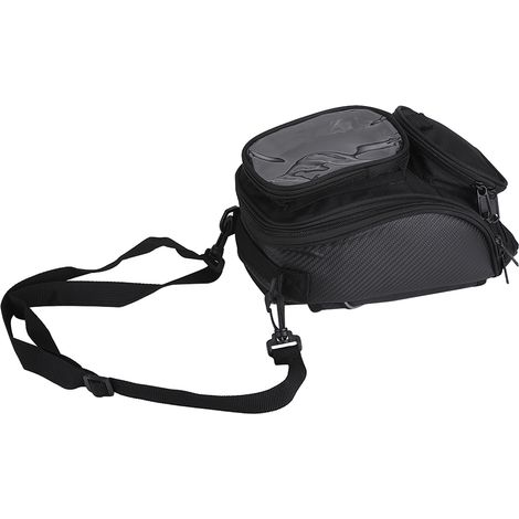 Sacoche réservoir magnétique universelle pour moto, étanche à l'eau et à l'huile, puissante, noire (1/5)