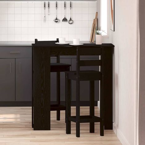 Bartisch Schwarz Eichen-Optik 102 x 50 x 103,5 cm Holzwerkstoff