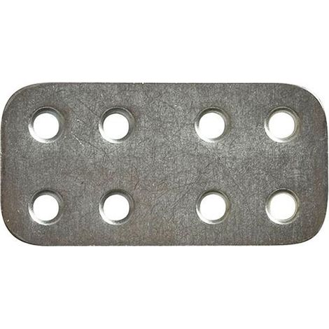 PIASTRA PER TRAVI DIRITTA 60X30MM ZINCATO BIANCO