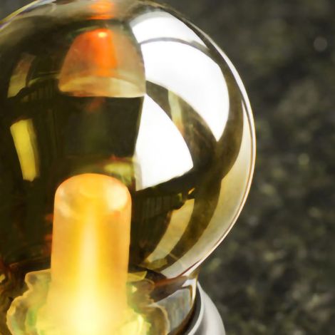 Veilleuse rechargeable USB en forme d'ampoule à lumière continue, lampe de chevet noire pour chambre à coucher, idéale pour les dortoirs. (1/5)