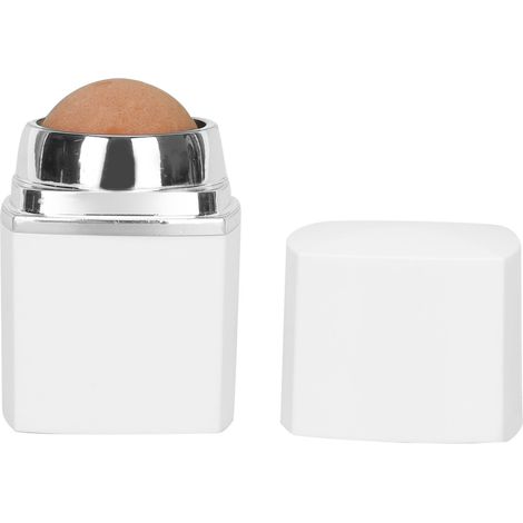 Rouleau de Massage Facial en Pierre Volcanique Absorbant l'Huile pour Soin de la Peau, Mini Outil de Massage du Visage, Blanc (1/5)