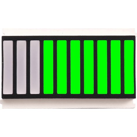 BL10-2712S Dispositif d'affichage à colonne lumineuse LED verte de 27 mm de long et 10 segments (1/5)