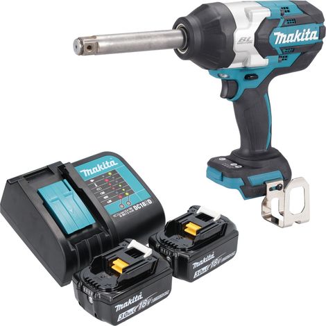 Makita DTW 1005 SF Atornillador de impacto a batería 18 V 1360 Nm 3/4" sin escobillas + 2 baterías de 3,0 Ah + cargador