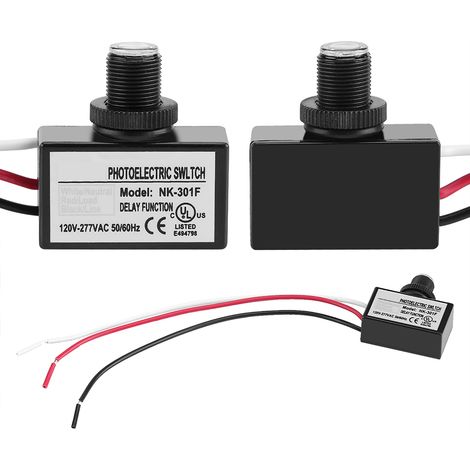 Interrupteur photoélectrique marche/arrêt automatique avec capteur de lumière 120 V-277 V CA pour luminaires (1/5)