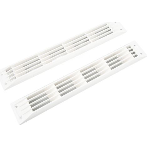 1 paire de grilles de ventilation rectangulaires blanches pour caravane, camping-car ou bateau (1/5)