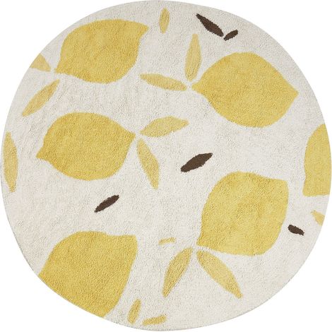 Kinderteppich MAWAND Beige ø 140 cm Baumwolle