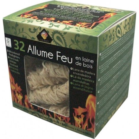 Allume-feu Laine De Bois écologique, Sans Odeur, Longue Durée - Siam	Pyrofeu (1/2)