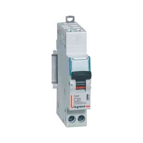 Legrand – Disjoncteur unipolaire 20A – Courbe C – 1 module – 230V – Arrivée automatique – Sortie à vis – 6KA