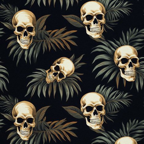 Tela Oxford decorativa para exteriores - Motivo de calavera I DX4709 (1/5)