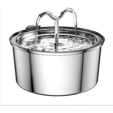 Fontaine a Eau Chat 3.2L, Fontaine à Eau Chat INOX avec Pompe Ultra Silencieuse, Distributeur Fontaine a Eau pour Chien