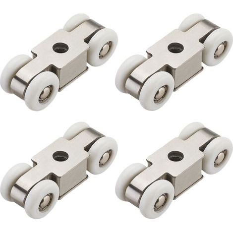 Set of 4 sliding door rollers for easy and effortless installation, quiet and lightweight (8 pieces)