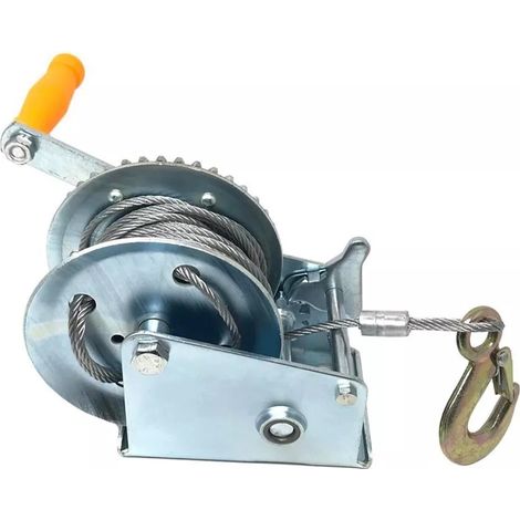 Paranco Montacarichi Verricello Gancio Manuale Argano 2000 Lb Cavo Acciaio 6 Mt (1/4)