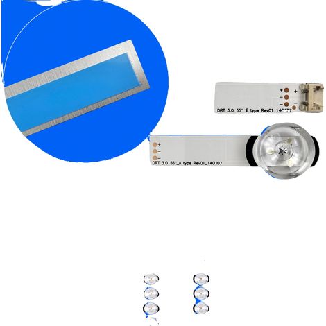 Striscia LED, lunga 1152 mm, con 11 LED, tensione 6V, compatibile con batterie 55LF652V e 55LB630V. (1/5)