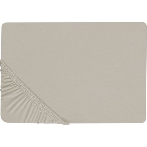 Spannbettlaken JANBU Baumwolle 90 x 200 cm Taupe