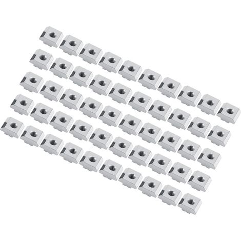 Écrou coulissant en acier au carbone nickelé pour accessoires de profilés en aluminium (EU30 M5) (1/5)