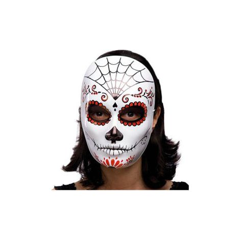 MÁSCARA DE HALLOWEEN BLANCA ESTILO MEXICANO