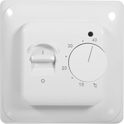 Thermostat Chauffage au Sol, Thermostat de Chauffage Manuel Mécanique de Sol de Pièce Interrupteur de Contrôle de Température avec Câble de Capteur de 2,9 m (1/5)