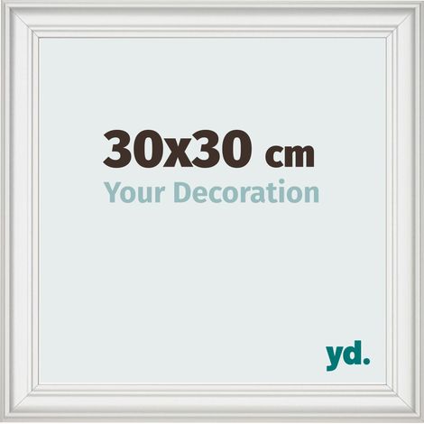 yd. - Cadre photo 30x30 - Blanc Patine - MDF - Lazio