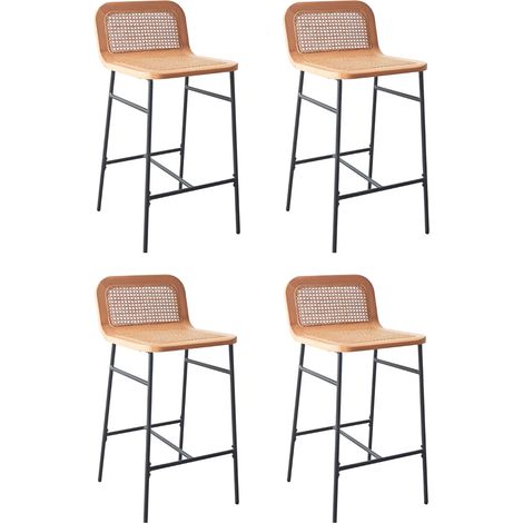 Set aus SANA-Metallinsel- und Barstühlen mit 65 cm Rohrsitz
