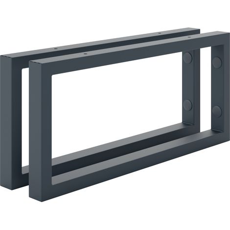 Holzbrink 2 Stück Wandkonsole Grau für Waschtisch, 450x200 mm, design und stabil Waschtischhalterung, Handtuchhalter