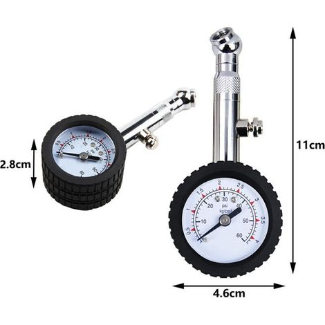 Numérique Manomètre Pneu,Manometre Pression Pneu Haute Précis 60 PSI,Portable Jauge de Pression,Digital Manomètre Pneus pour Voiture Camion SUV Moto Vélo (1/3)
