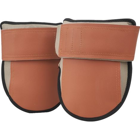 Rodilleras VEVOR, construcción extra gruesa, amortiguación de espuma, protección, jardinería, techo, para hombre y mujer, negro, cuero negro y marrón (1/2)
