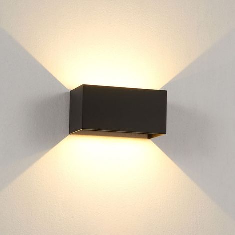 Applique d'extérieur LED 24W, angle de faisceau réglable vers le haut et vers le bas, aluminium noir (1/2)