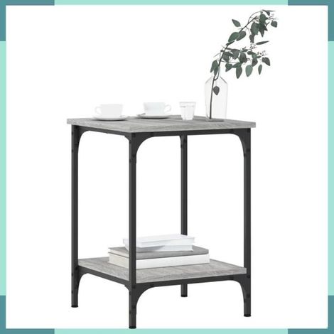 832826 Table basse sonoma gris 40x40x55 cm bois d'ingénierie (1/5)
