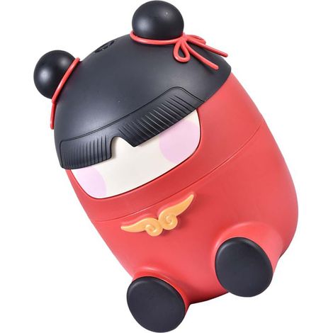 Niedliches, abschließbares Sparschwein für Kinder (Jungen und Mädchen), bruchsicheres Kunststoff-Sparschwein, großes Fassungsvermögen, rot (1/5)