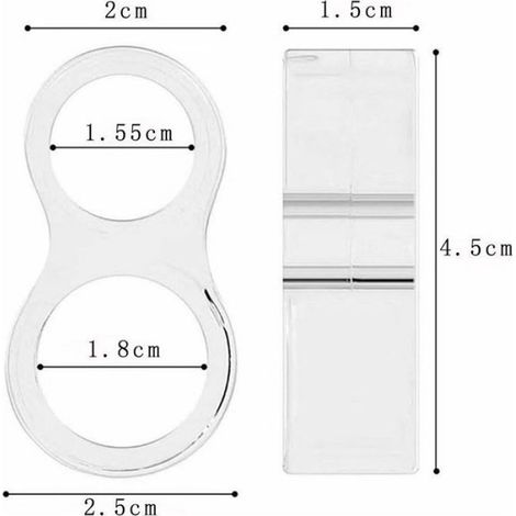 10pcs Butée de porte - En PVC flexible Protection murale - Cuisine et salle de bain - Transparent (1/5)