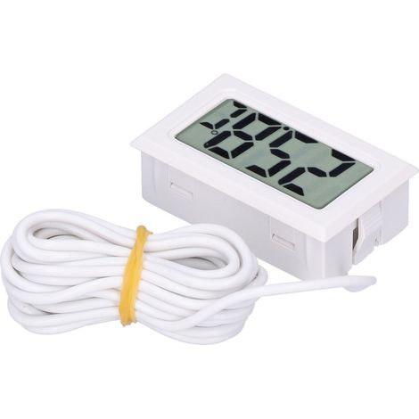 Digitales Mini-LCD-Thermometer mit Kabelanschluss, elektronisches Temperaturmessgerät, FY13001, Weiß (1/5)