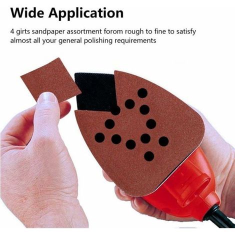 40 feuilles abrasives pour souris pour ponceuse Black and Decker Detail Palm Sander Tous les grades 40 Mixed Grit Pack 40 60 80 12 (1/4)