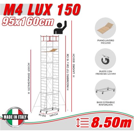 Trabattello M4 LUX 150 Altezza lavoro 8,50 metri