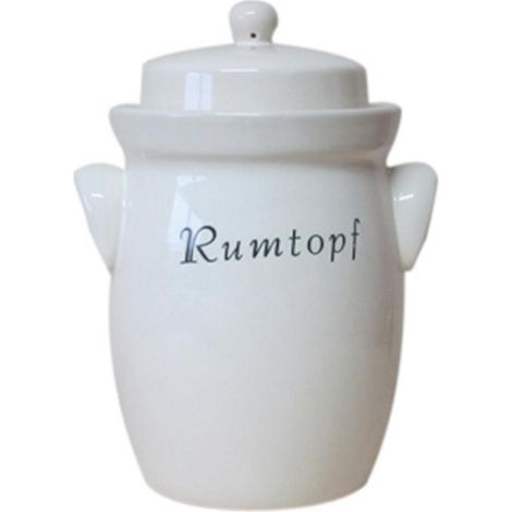 Rumtopf aus Keramik Farbe beige, 3,5 l
