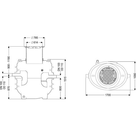 KESSEL 95010-120D-DL Séparateur de graisses EasyClean encastré