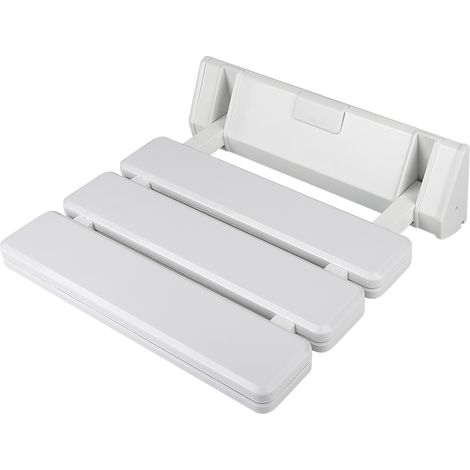 Hofuton Siège de Douche Rabattable Fixé au Mur, Siège de Douche Rabattable, Banc de Douche Rabattable, Blanc (1/4)