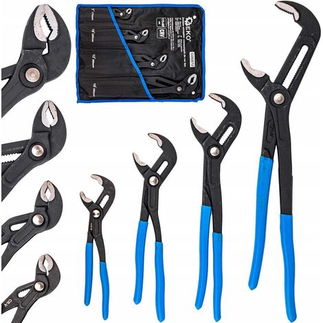 Rohrzange Geko adjustable pipe pliers gehärtete Backen Schnellverstellung (1/3)