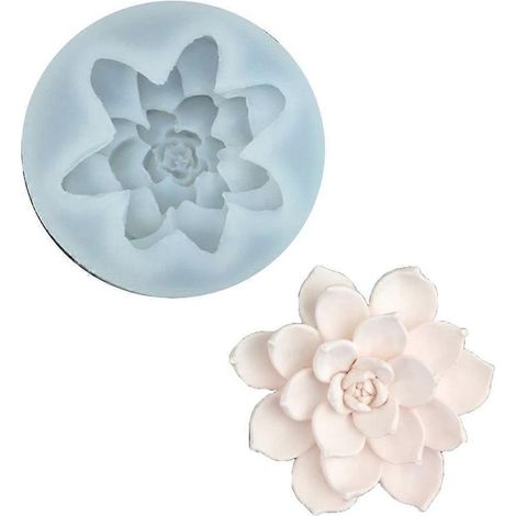 Moule à Savon en Forme de Succulente en Silicone pour la Création Manuelle (1/4)