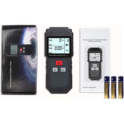 Détecteur de rayonnement de champ électromagnétique portable, moniteur EMF avec écran LCD HD (1/2)