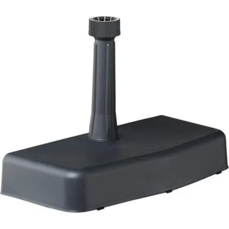 HELCOSOL Pied de parasol anthracite en béton, 20 kg - L 25 x l 51 x H 9 cm
