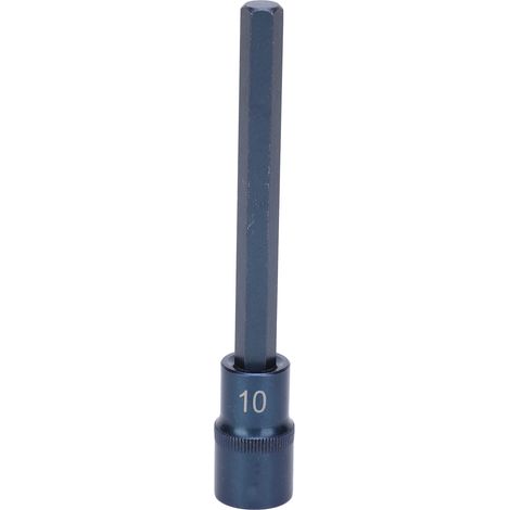 Tournevis hexagonal douille métrique S2 acier allié antirouille outil à main quincaillerie 150x10mm (1/5)
