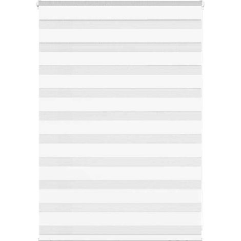 4014731 Store zèbre blanc 110x100 cm largeur du tissu 105,9cm polyester (1/5)
