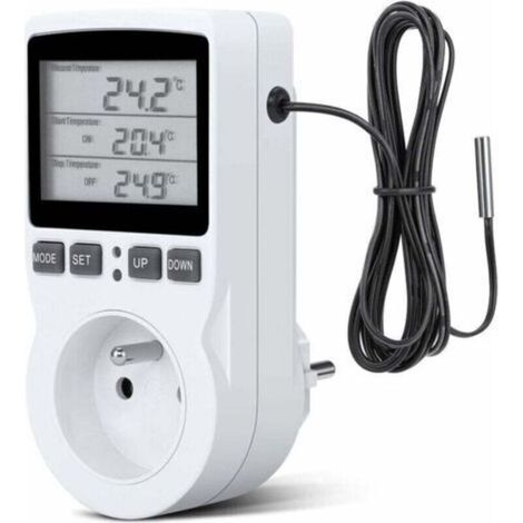 Pr Digital Temperature Controller, Heating Cooling Thermostat Socket LCD Temperature Controller, 200v-250v for Closed Temperature Controller (1/4)