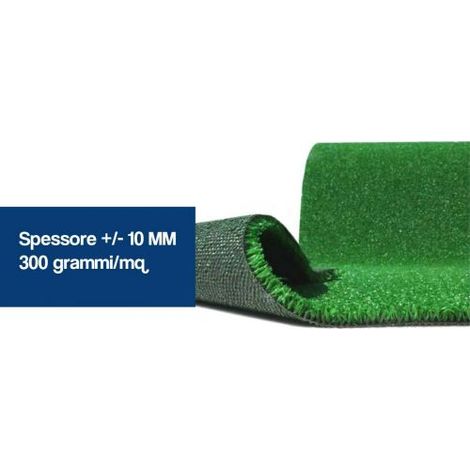 PRATO ERBA SINTETICA MOQUETTE MANTO ERBOSO GIARDINO ESTERNO H MT 1 2 4 VERDE 1 MT,1 MT (22383) (1/4)