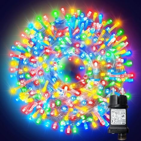 100M Guirlande Lumineuse de Noël, 1000 LED Lumières de Noël Intérieur et Extérieure Électrique 8 Modes Etanche Guirlande Décorative pour Maison Sapin Fenêtre Fête Mariage Patio, Blanc Chaud (1/5)