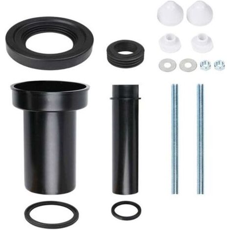 Kit de raccordement pour WC suspendu – Longueur 18,5 cm – Diamètre d'évacuation 90 mm – Tube PE-HD et manchon PP (1/3)