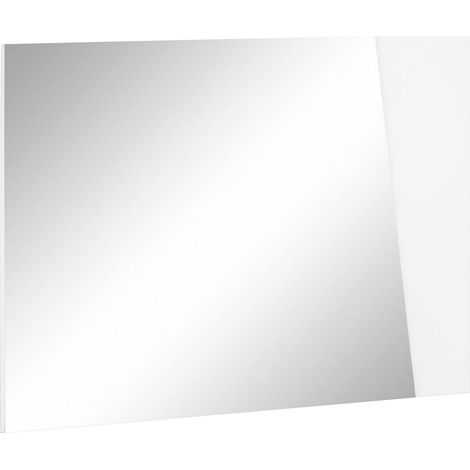 Dmora - Espejito Dabadal, Espejo de baño, 100% Made in Italy, cm 80x2h60, blanco brillo